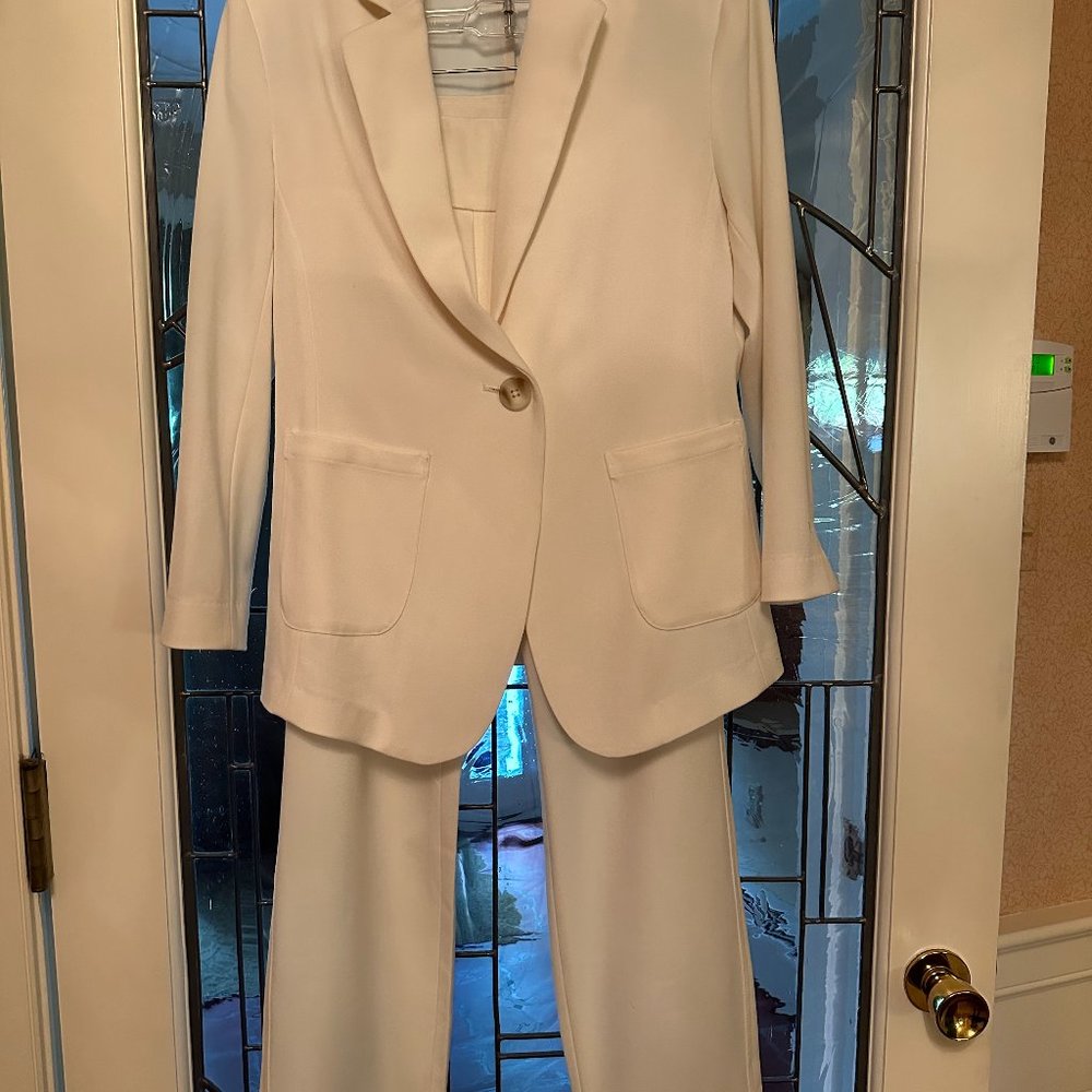 Nic + Zoe Off White Knit Pant Suit